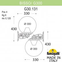 Настенный фонарь уличный Fumagalli GLOBE 300 G30.131.000.BXF1RDN