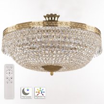 Элитная потолочная люстра Bohemia Ivele Crystal 1901 19011/55IV/LED-DIM G