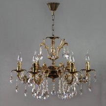 Элитная подвесная люстра Ambiente by Brizzi Granada 2118/6 PB Leaf crystal