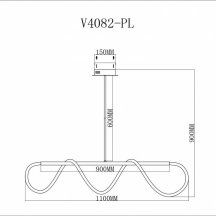 Подвесной светодиодный светильник Moderli True V4082-PL