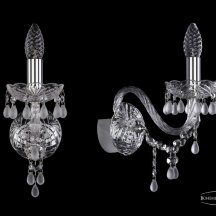 Бра в спальню Bohemia Ivele Crystal  1410B/1/160/Ni/V0300