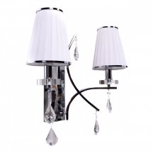 Настенный светильник для спальни Lumina Deco Glamour LDW 66247-2 WT+CHR