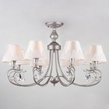 Потолочная люстра из ткани Eurosvet Incanto 60069/8 серебро