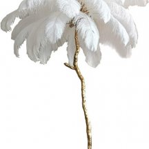 Торшер Ostrich Feather BRFL5014 white/antique brass