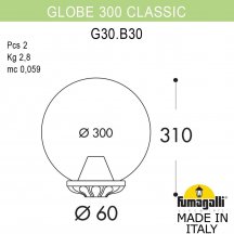 Уличный консольный светильник Fumagalli GLOBE 300 G30.B30.000.VXF1R