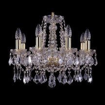 Люстра в гостиную Bohemia Ivele Crystal 1413 1413/8/165/G/Leafs