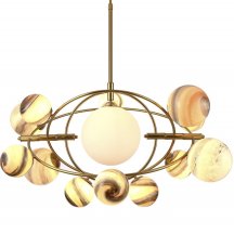 Элитная потолочная люстра DeLight Collection Planet KG1122P-13B brass