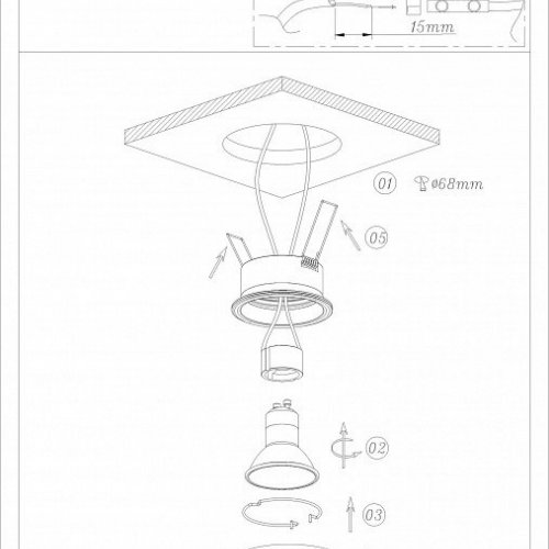 Влагозащищенный накладной светильник Denkirs DK3012-AL