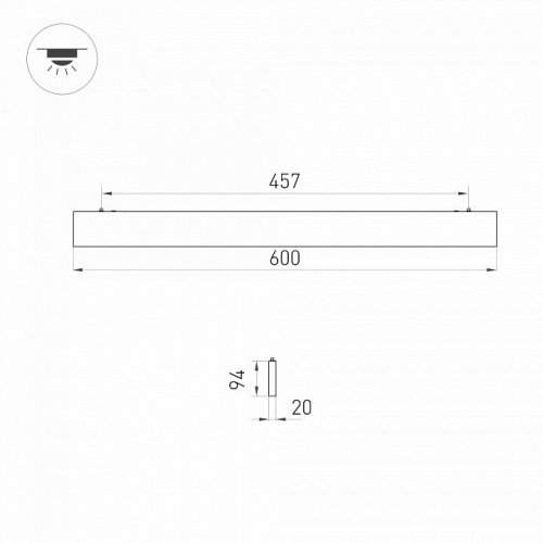 Подвесной светильник Arlight ALT-LINEAIR-FLAT-UPDOWN 031527