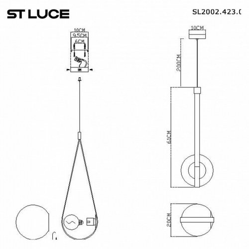 Подвесной светильник Moonbag SL2002.423.01