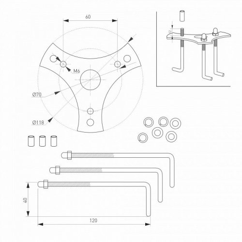 Наземный светильник Arlight LGD-STEM-BOLL 029986