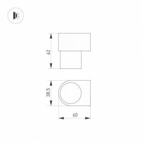 Настенный светодиодный светильник Arlight SP-Spicy-Wall-Mini-S60x39-3W Day4000 034906