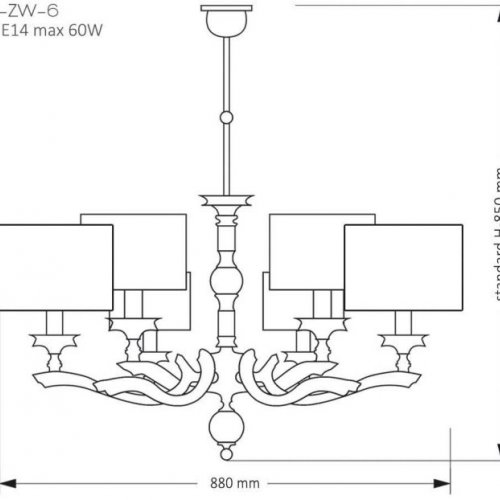 Потолочная люстра TIVOLI TIV-ZW-6(N/A)