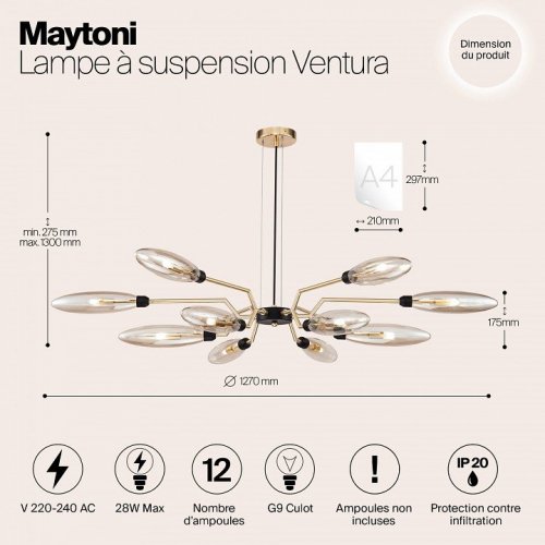 Подвесная люстра Maytoni Modern Mod012 MOD012CL-12G