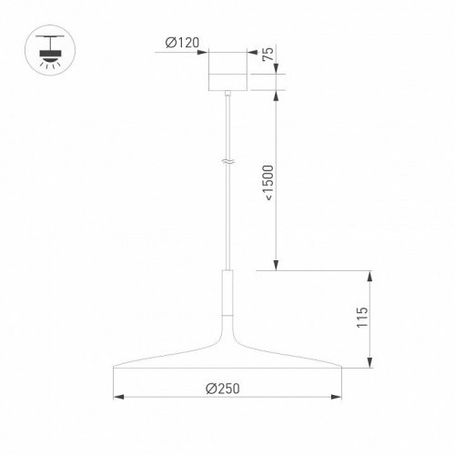 Подвесной светодиодный светильник Arlight SP-Fiore-R250-8W Day4000 035931