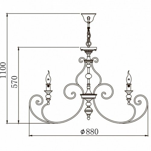 Подвесная люстра Maytoni Elegant Arm631 H631-PL-08-B