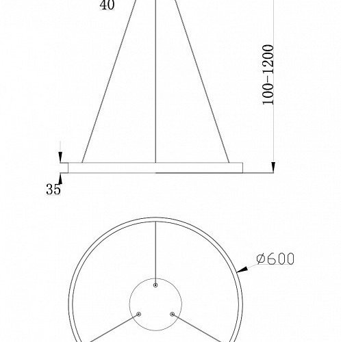 Подвесной светодиодный светильник Maytoni Rim MOD058PL-L32W4K