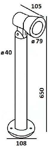 Наземный фонарь Oasis_Light TUBE 78043 S