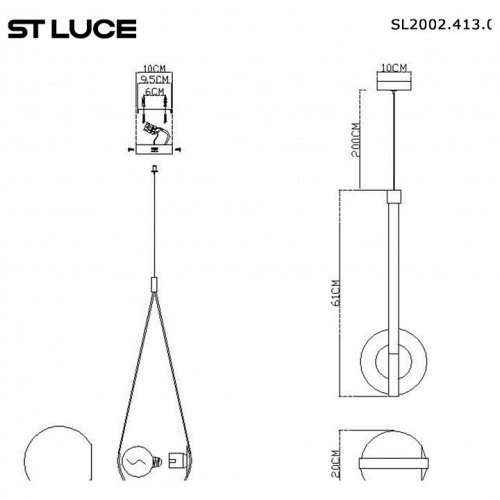 Подвесной светильник Moonbag SL2002.413.01