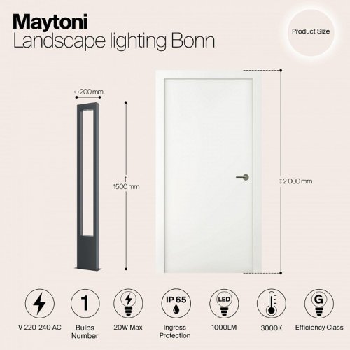 Наземный светильник Maytoni Bonn O425FL-L20GF