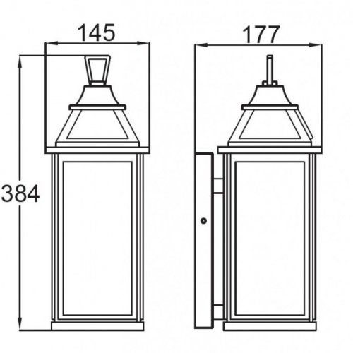 Настенный фонарь уличный Oasis Light W2411 Bl