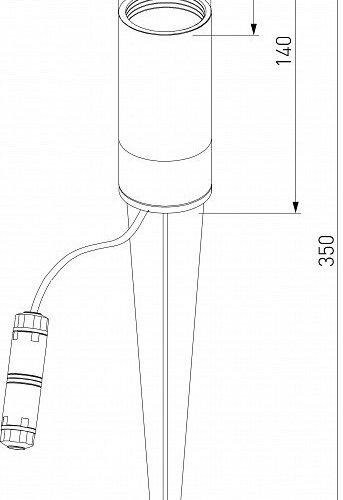 Наземный низкий светильник Elektrostandard Hidden a066035