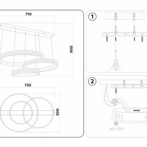 Подвесной светодиодный светильник Ambrella light Original FA6161