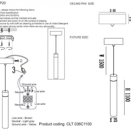 Подвесной светодиодный светильник Crystal Lux CLT 036C1100 GO