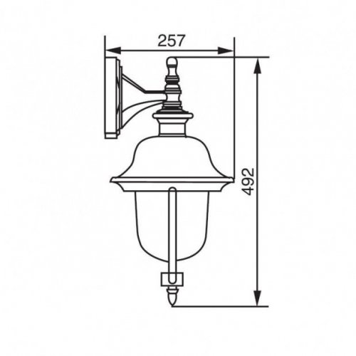 Настенный фонарь уличный Oasis Light 84302c Bl