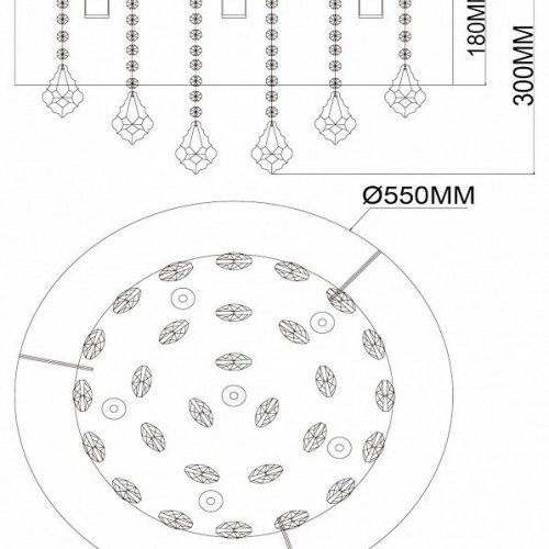 Потолочная люстра MW-Light Жаклин 465016006