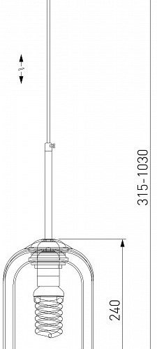 Подвесной светильник Eurosvet Ennio 50228/1 янтарный