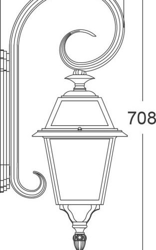 Настенный фонарь уличный Oasis_Light FARO-FROST L 91102fL/18 Bl