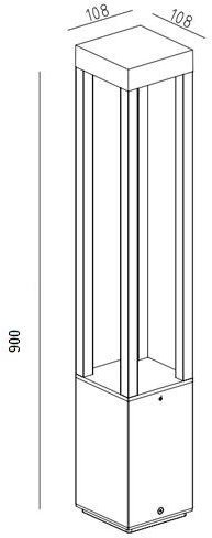 Наземный фонарь Oasis Light BRISBANE LED W61848-900 R