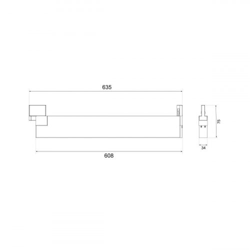 Трековый светодиодный светильник Elektrostandard X-Line черный матовый 28W 4200K LTB55 a052446