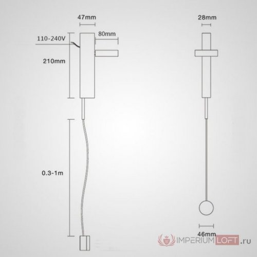 Бра ImperiumLoft DENZIL01