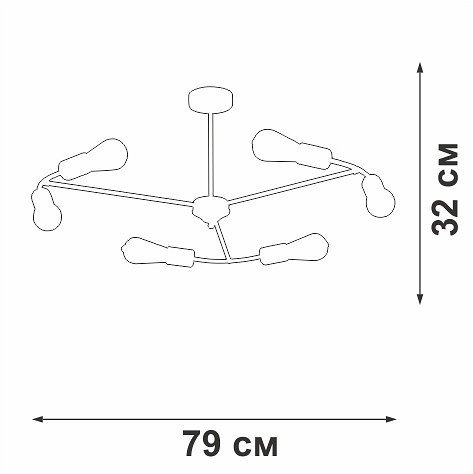 Люстра на штанге Vitaluce V3025 V3025-1/6PL