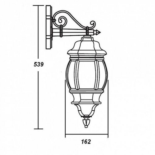 Настенный фонарь уличный Oasis Light 83402S Gb