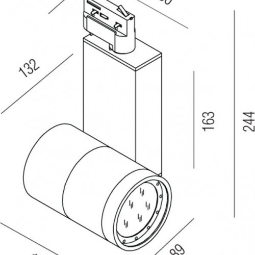 Трековый светильник Flow DL18422/11WW-Track R White Dim