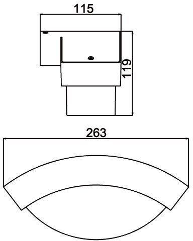 Настенный светильник уличный Oasis Light GEOMETRY 2146 R