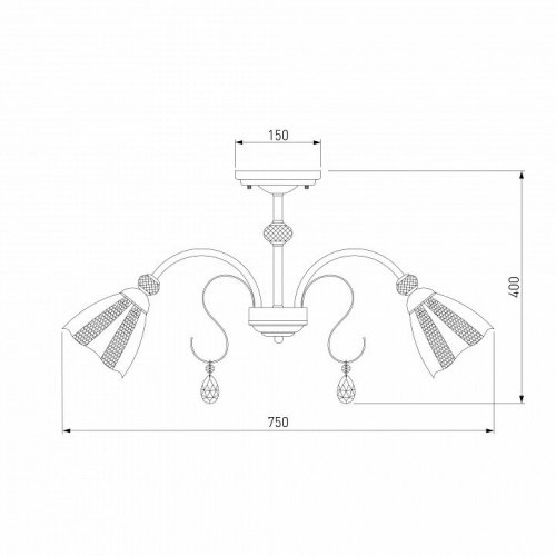 Потолочная люстра Eurosvet Floranse 30155/8 античная бронза