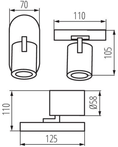 Спот Kanlux LAURIN EL-1O B 29121