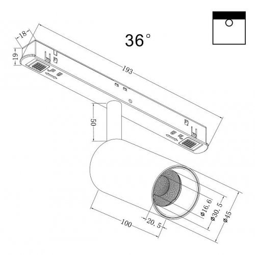 Трековый светильник Maytoni Focus LED TR032-4-5W3K-M-DS-B