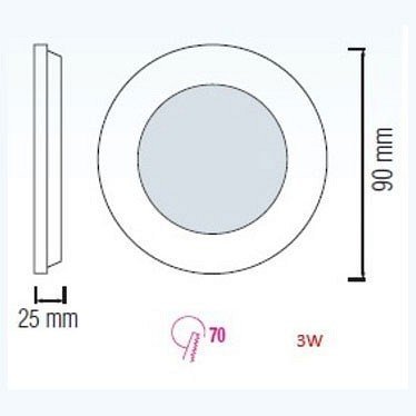 Встраиваемый светильник Horoz Electric Slim-3 HRZ00002336