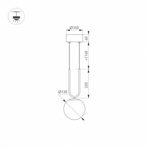 Подвесной светодиодный светильник Arlight SP-Beads-Hang-U-R130-10W Day4000 036529