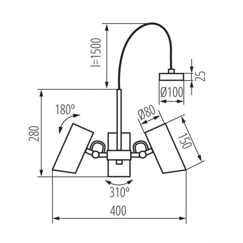 Подвесной светильник Kanlux AGZAR C 3xE14 W 36253