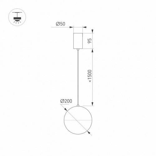 Подвесной светодиодный светильник Arlight SP-Emisfero-R200-16W Warm3000 035992