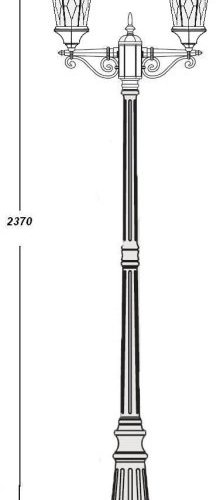 Наземный фонарь Oasis_Light ASTORIA 2M 91409MA Gb ромб