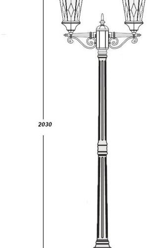 Наземный фонарь ASTORIA 2M 91408MA Bl ромб