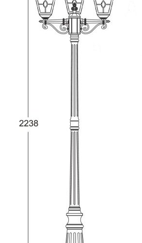 Наземный фонарь QUADRO M lead GLASS 79909MBlgY Bl