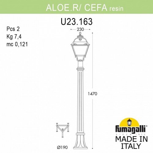 Наземный фонарь Fumagalli Cefa U23.163.000.AYF1R